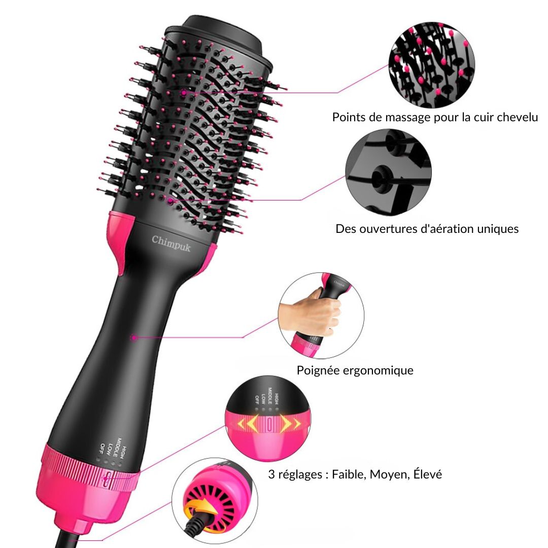 Brosse Sèche-Cheveux –and  this Séchage Rapide et Coiffage Sans Effort